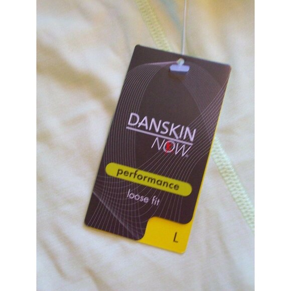 Danskin Now Performance Girls Loose Fit Active Tee Neon Green Long Sleeve Large - Picture 6 of 12